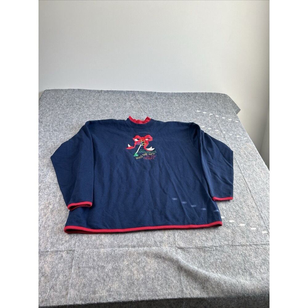 Vintage Grandma Sweatshirt Size XL Blue And red‎